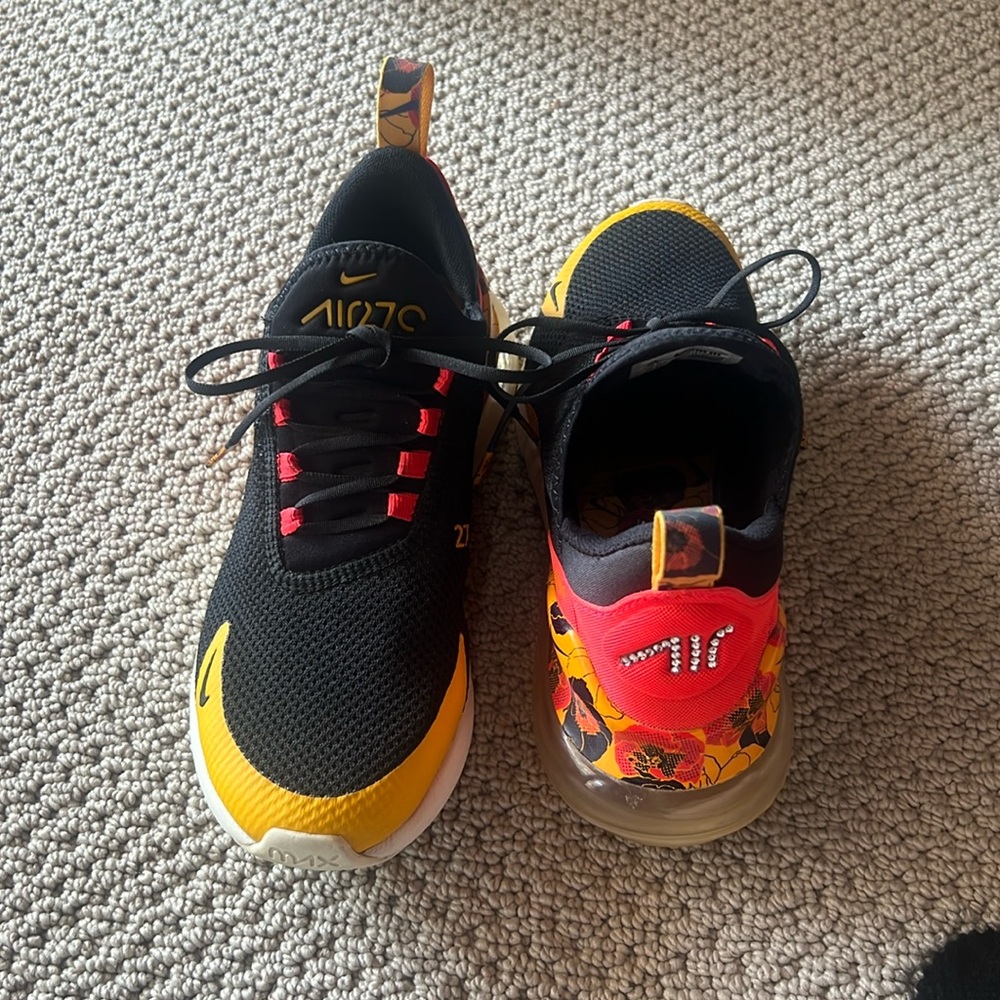 Limited edition Nike Air Max 27C in black, orange, yellow